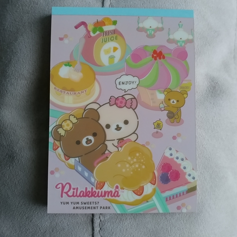 San-X Rilakkuma amusement park medium memo pad - Pink